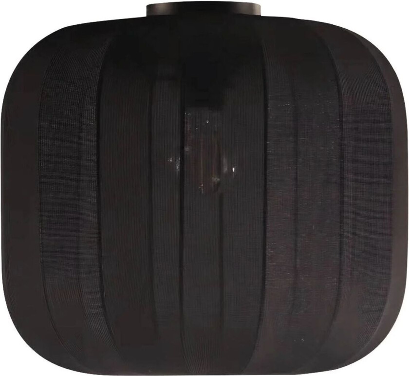 Helin taklampe, svart, stoff, Ø 35 cm