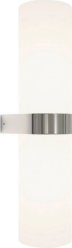 Basolo baderomslampe, kromfarget, glass, 31,5 cm