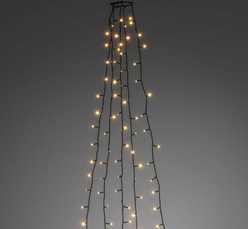 Juletrelys ring 5 slynger 1,8 meter - Amber - Svart