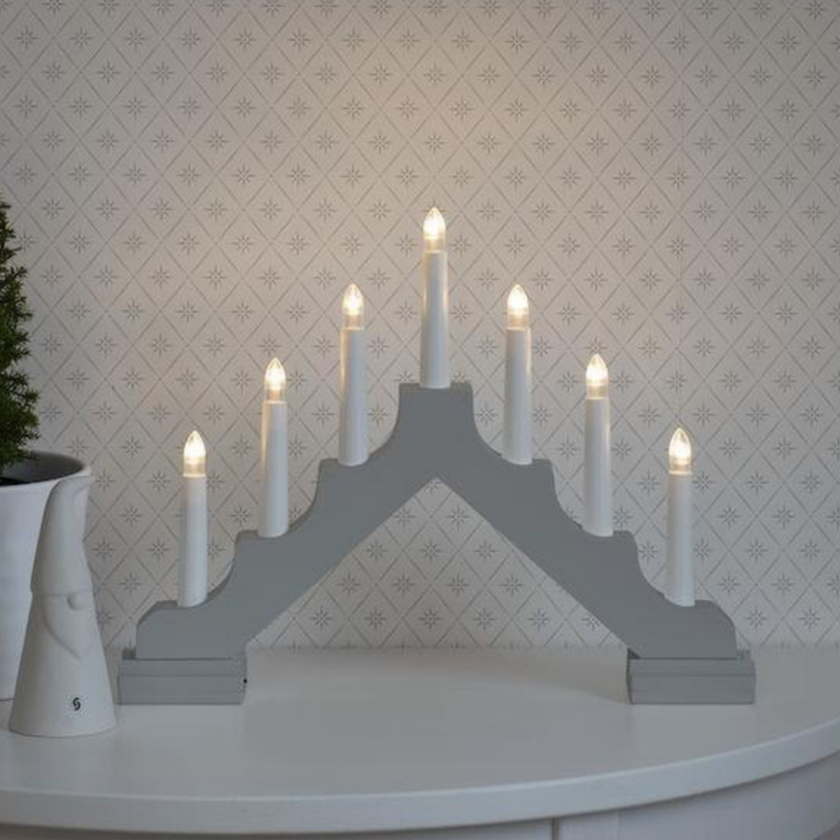 Adventsstake på batteri - Grå - Grå