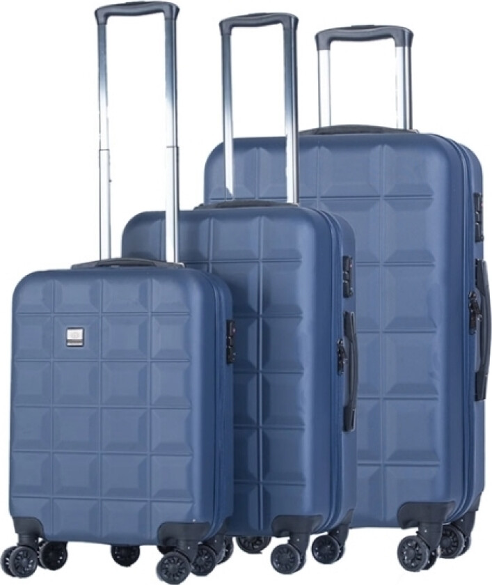 Bon Goût Singapore 3-Stk Hårdt Trolleysæt Blå