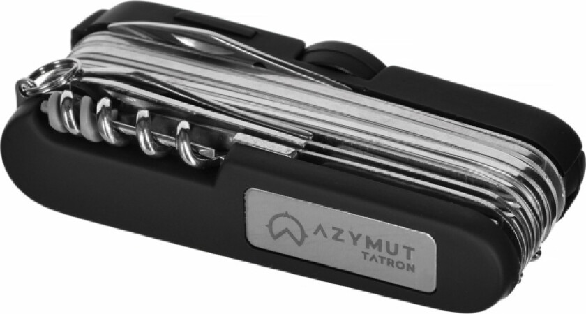 Lommekniv Azymut Tatron - 25 Verktøy + Hylster, 90 Mm Svart ( Hk20017bl )