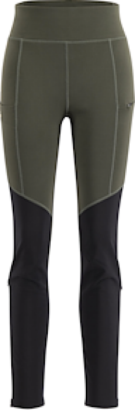 Women's Fulu Wool Tights Olive/Black XL