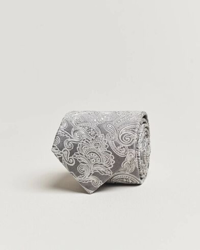 Paisley Silk Tie Grey