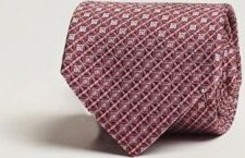 Structured Silk Tie Dark Red