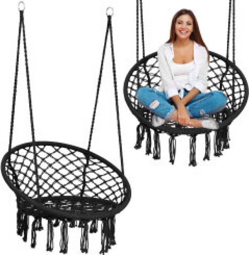 Sort Boho hengende hagestol