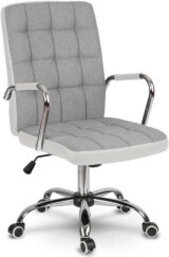 Kontorstol i Stoff Benton Grå/Hvit