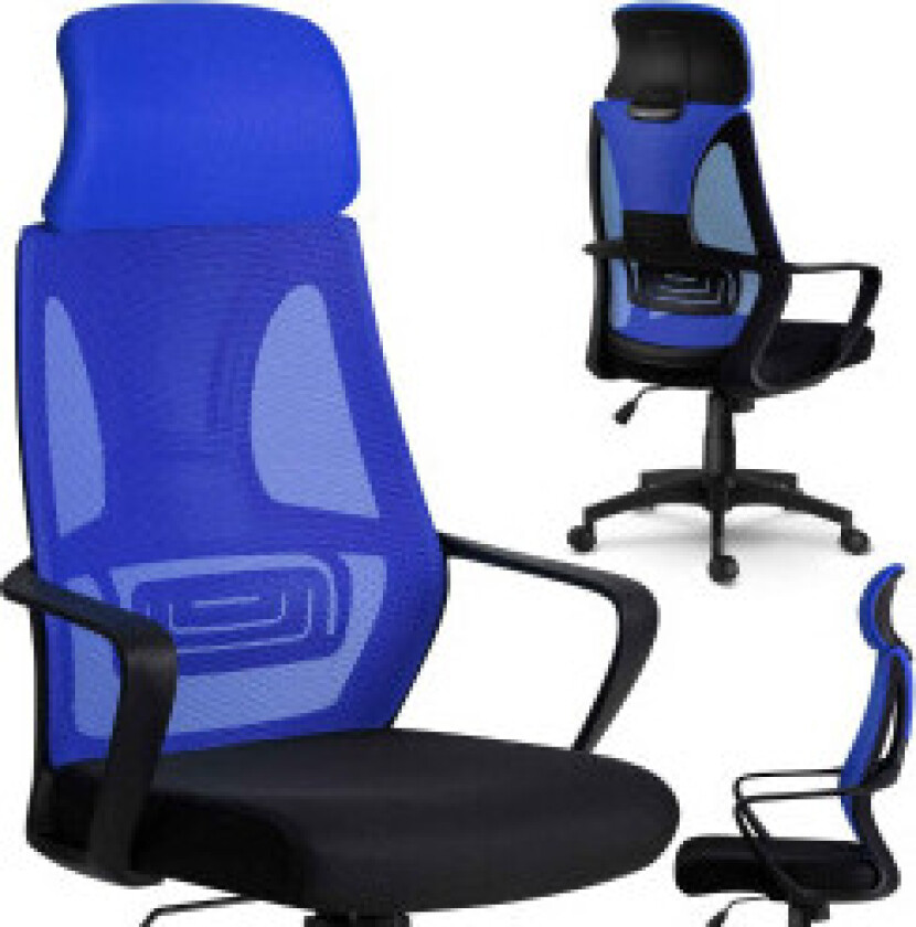 Kontorstol med mikronetting, Praga - blå