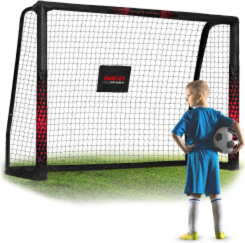 Fotballmål 180 x 120 x 60 cm, svart/rødt, modell NS-463
