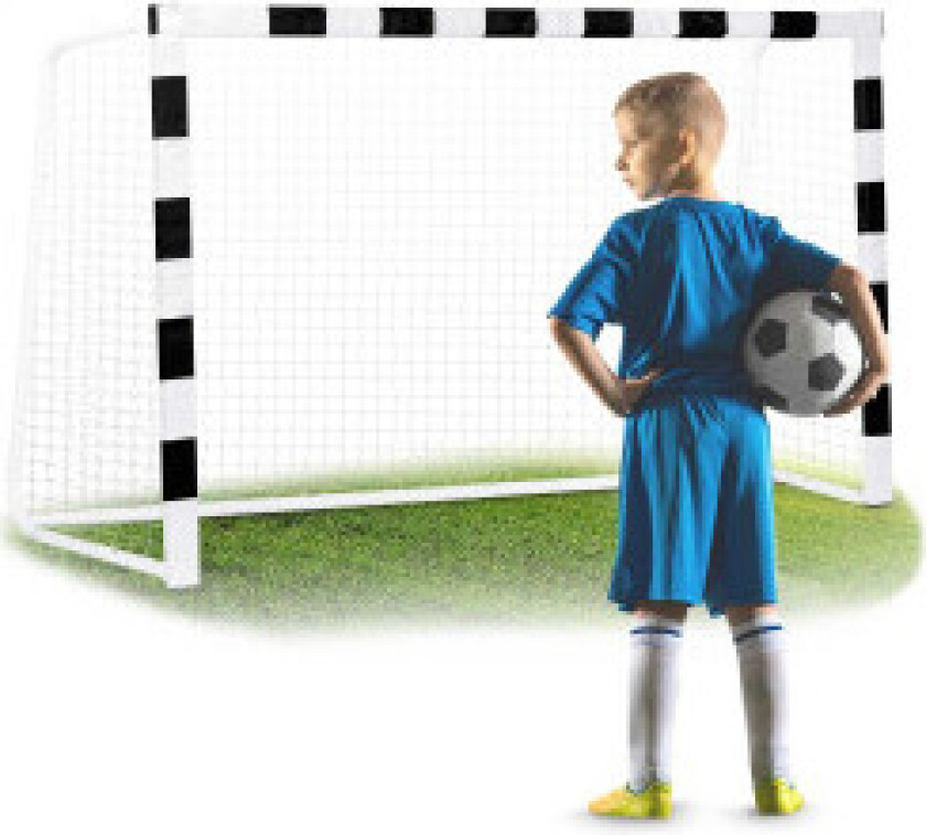 Fotballmål 180 x 120 x 60 cm, svart/hvitt, modell NS-464