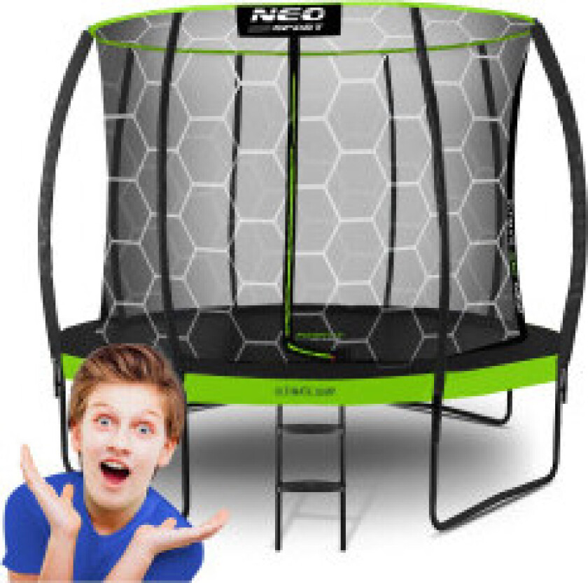 Profilert trampoline for hagen 10ft/312cm med innvendig beskyttelsesnett Neo-Sport