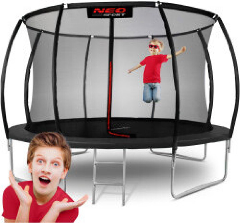 Trampoline for hagen 12ft/374cm med indre sikkerhetsnett Neo-Sport