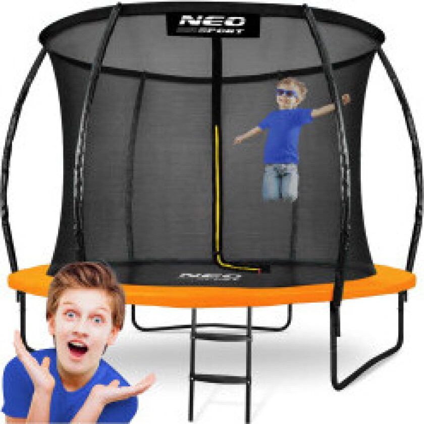 Profilert trampoline for hagen 10ft/312cm med innvendig beskyttelsesnett Neo-Sport