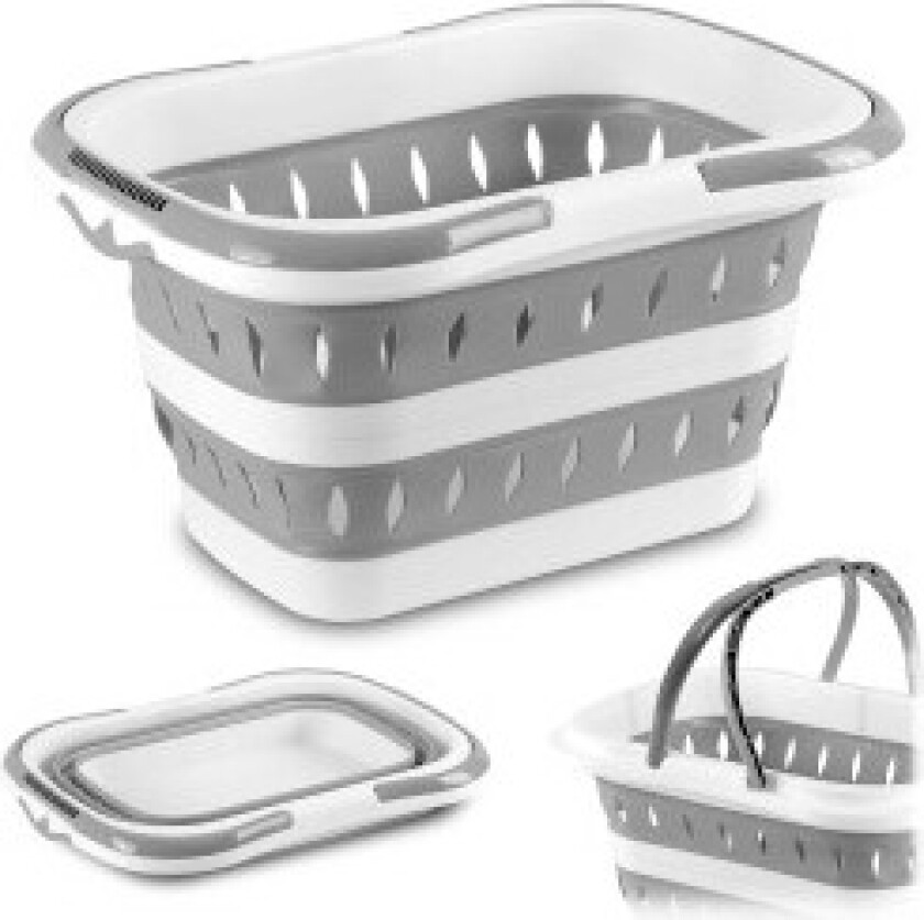 Sammenleggbar skittentøyskurv med håndtak MS-680 Massido