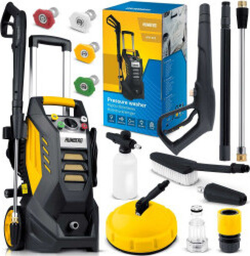 Høytrykkspyler med slangetrommel 2500W Humberg HM-302