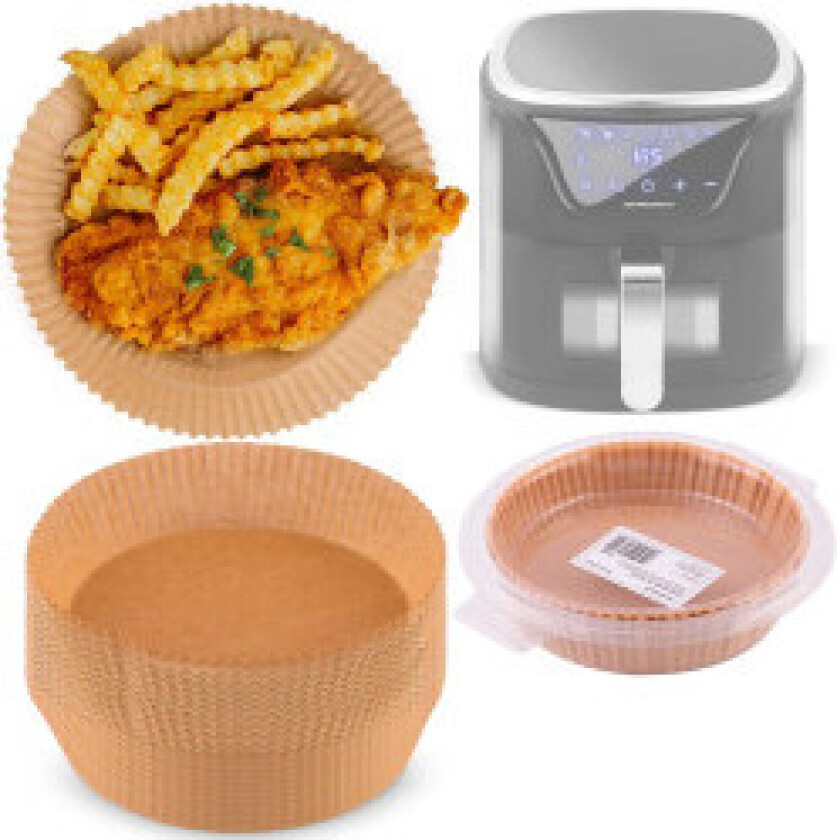 Bakepapir til Airfryer 20 cm Berdsen - 20-pak