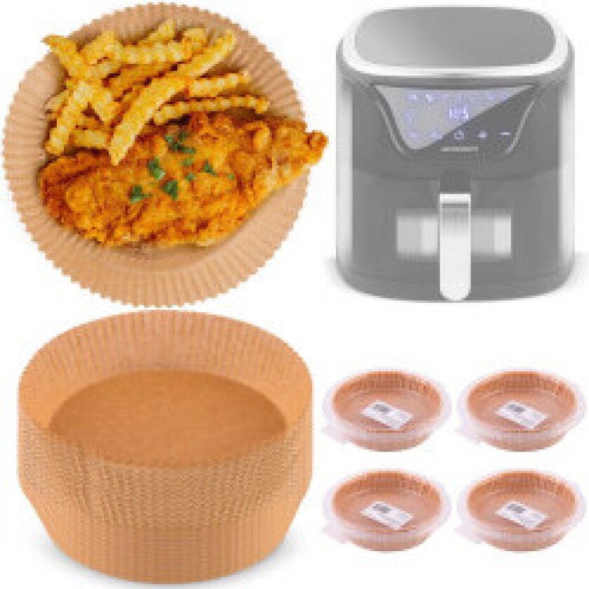 Bakepapir til Airfryer 20 cm Berdsen - 80 stk