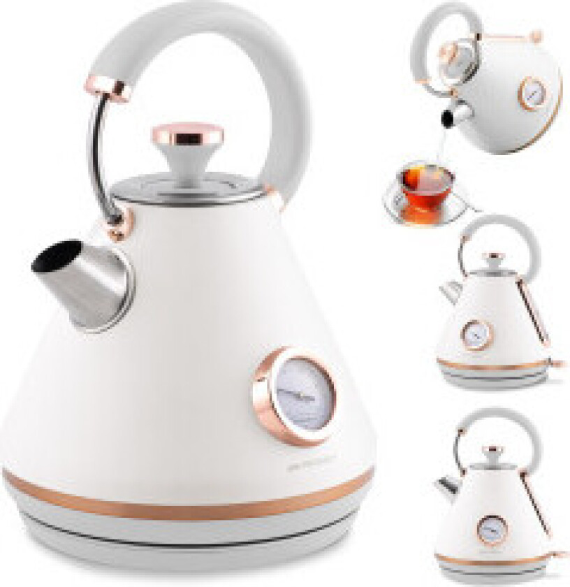 Vannkoker med termometer 1,7L BD-701 Hvit