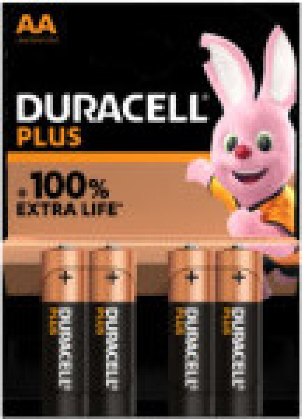 Batteri Duracell Alkaline Plus Extra Life MN1500/LR06 Mignon AA