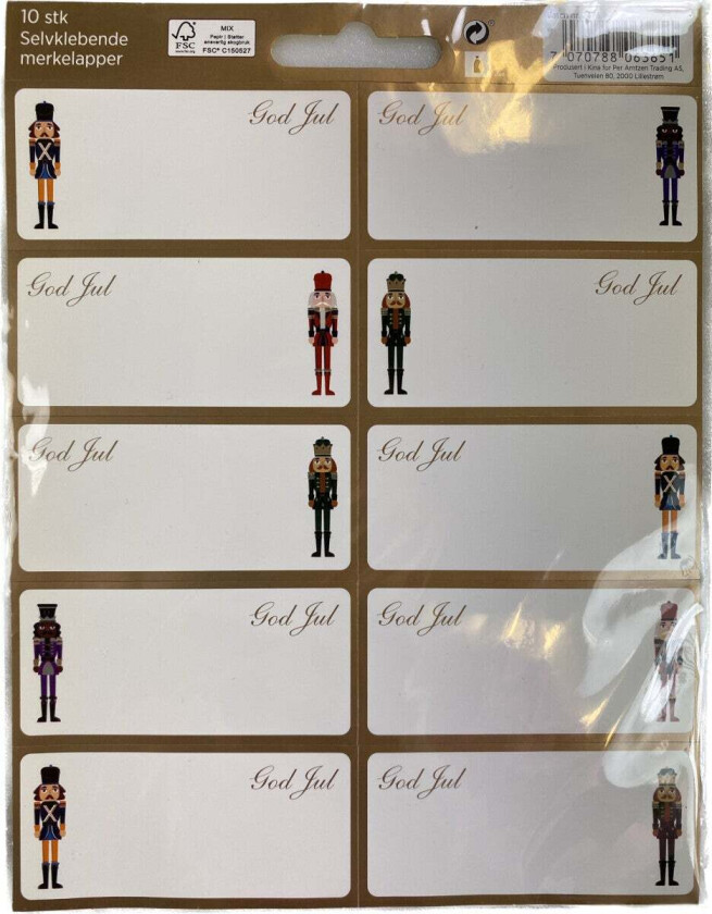 Bilde av Selvklebende merkelapper Nøtteknekker