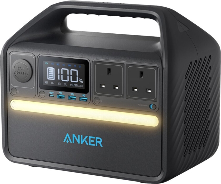 Anker Powerhouse 535 - Bærbar Strømstasjon - Litium-Jernfosfat - 32000 Mah - 512 Wh - Utgangskontakter: 7