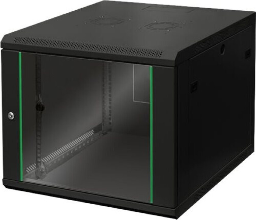 Dynamic Basic Dn-19 09U-6/6-Ec-Sw - Rack Skap - Veggmonterbar - Svart, Ral 9005 - 9U - 19"