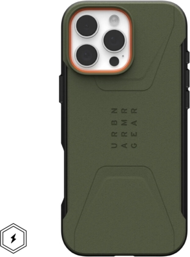 Uag Uag Civilian Magsafe - Obudowa Ochronna Do Iphone 16 Pro Max Kompatybilna Z Magsafe (Olive)
