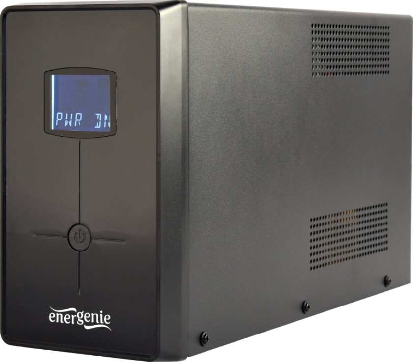 Energenie Eg-Ups-035 - Ups - Lcd-Skjerm - Ac 220 V - 1200 Watt - 2000 Va - 9 At - Usb, Rj-45 - Utgangsstikkforbindelse: 5 - Sort