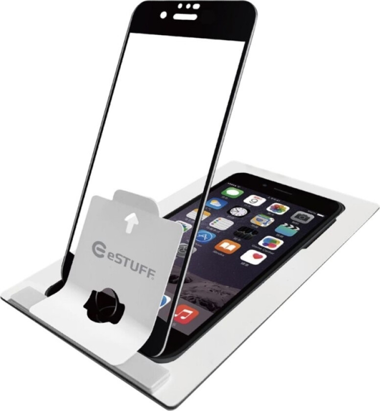 Estuff Titan Shield - Skjermbeskyttelse For Mobiltelefon - Full Deksel - Glass - 4.7" - Rammefarge Svart - For Apple Iphone 6, 6S, 7, 8