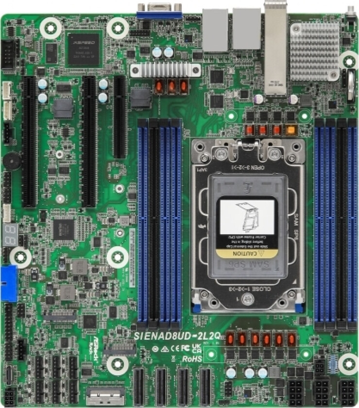 Asrock Hovedkort Sienad8ud-2L2q Mikro-Atx-Sokkel Sp6 Enkelt (Sienad8ud-2L2q)