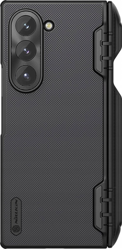 Nillkin Super Frosted Shield Fold Magnetisk Deksel Til Samsung Galaxy Z Fold 6 5G Med Stylusholder Og Magnetisk Modul - Sorter