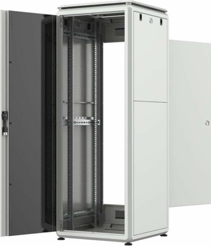 By Logon - Rack Skap - 600 X 600 Mm, Data Line - Free-Standing - Hvit, Ral 7035 - 32U - 19"
