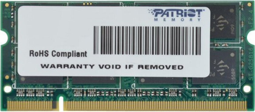 Patriot Signature Line - Ddr2 - Modul - 2 Gb - So Dimm 200-Pin - 800 Mhz / Pc2-6400 - Cl5 - 1,8 V - Ikke Bufferet - Ikke-Ecc