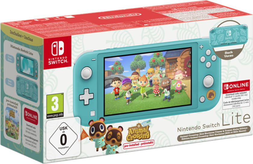 Switch Lite - Turquoise  inc. Animal Crossing