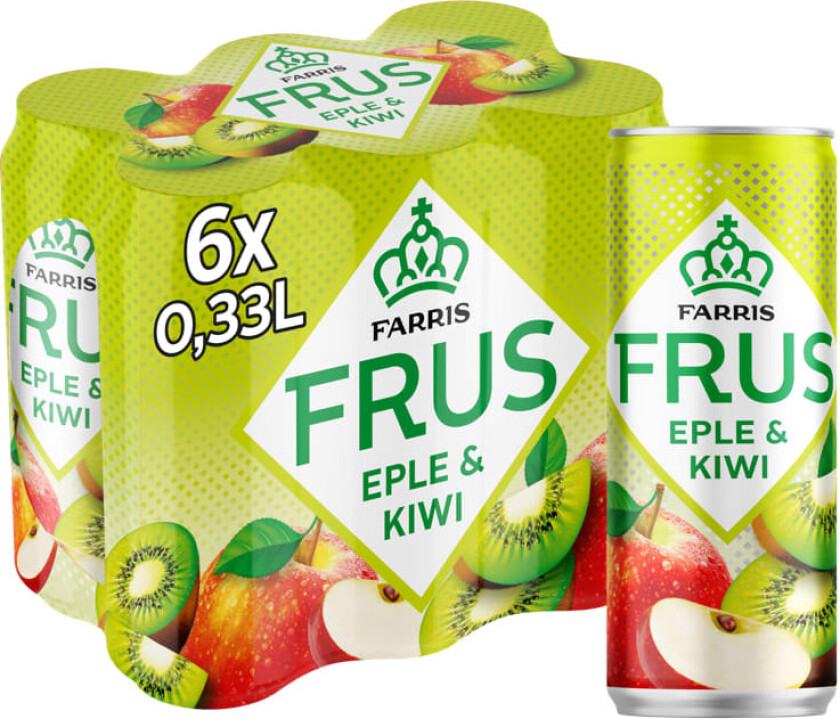 Frus Eple/Kiwi 0,33lx6 boks Sleek