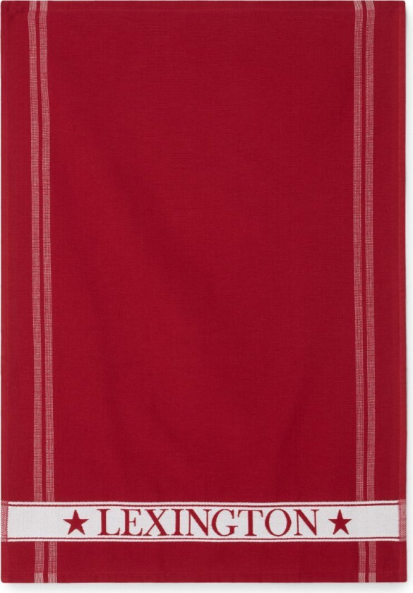 Terry kjøkkenhåndkle m. stripe 50x70 cm Rød-hvit