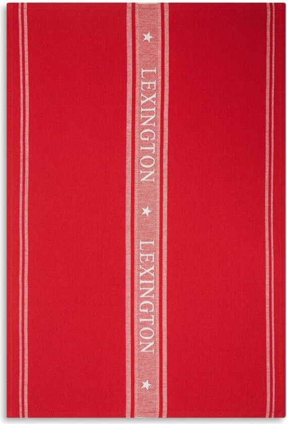 Ikon Star kjøkkenhåndkle 70x50 cm Rød-hvit