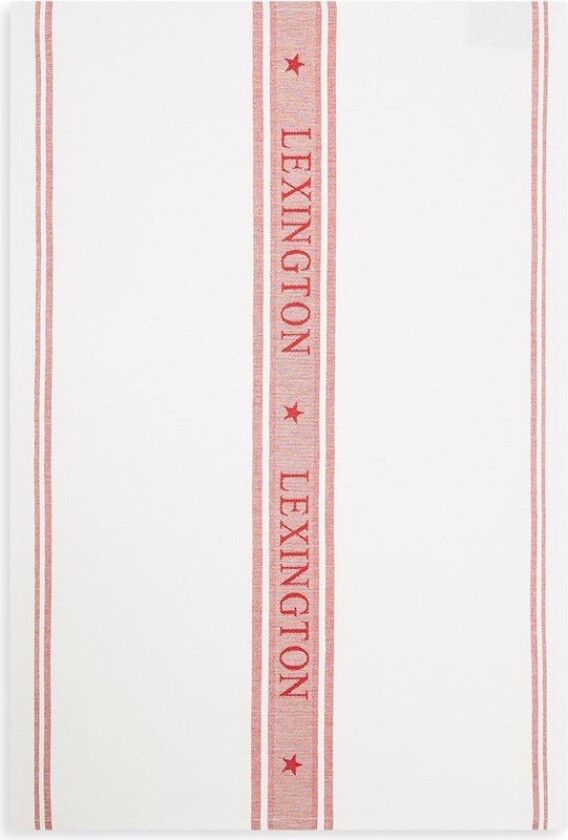 Ikon Star kjøkkenhåndkle 70x50 cm Hvit-rød