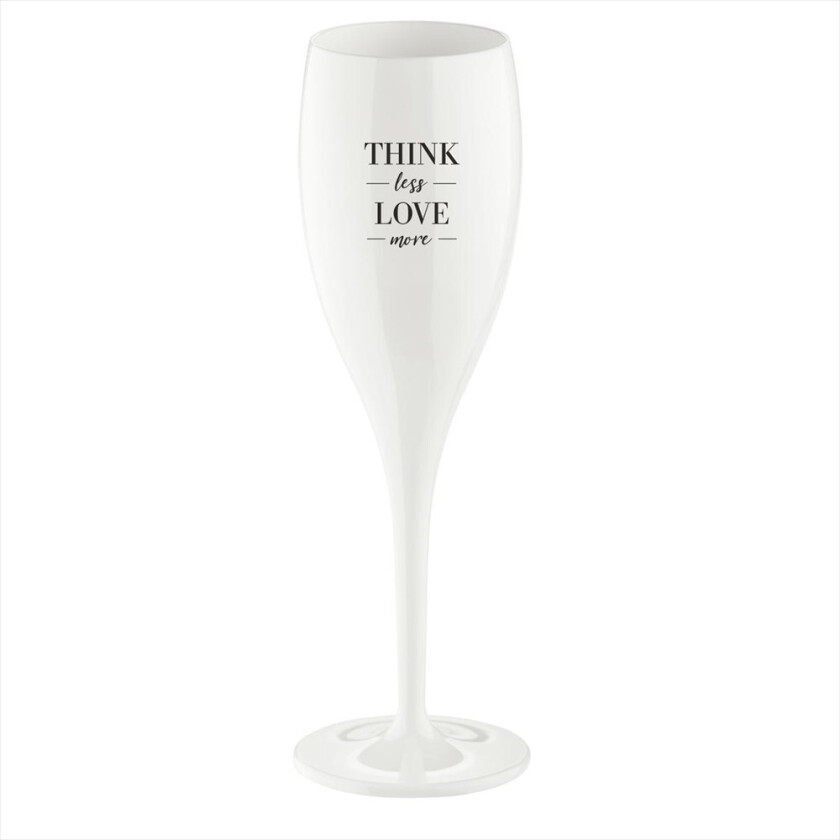 Cheers champagneglass med print 10 cl 6-pakning Think less love more