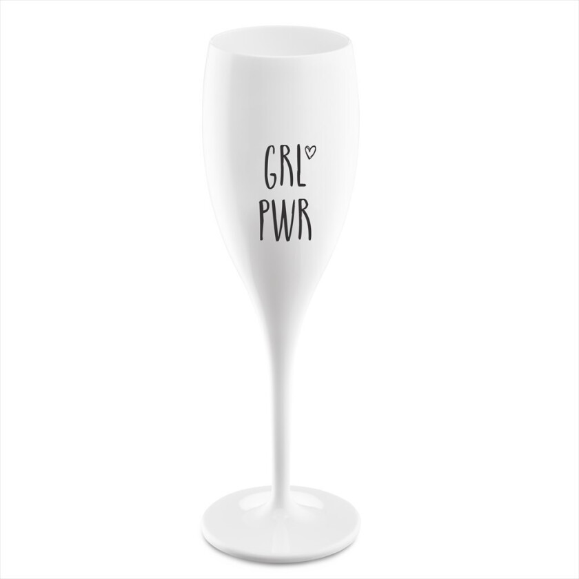 Cheers champagneglass med print 10 cl 6-pakning Grl pwr