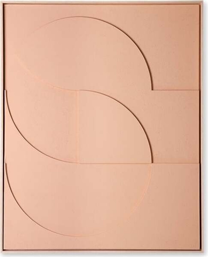 Relief veggkunst L 80x100 cm Peach