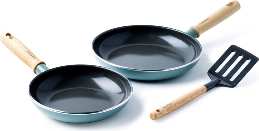 Mayflower Pro stekepannesett + stekespade Grønnblå