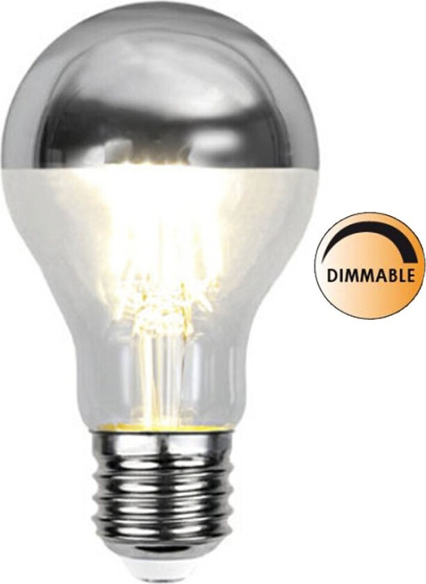 Lyspære LED 352-94 toppspeilet dimbar E27 Sølv