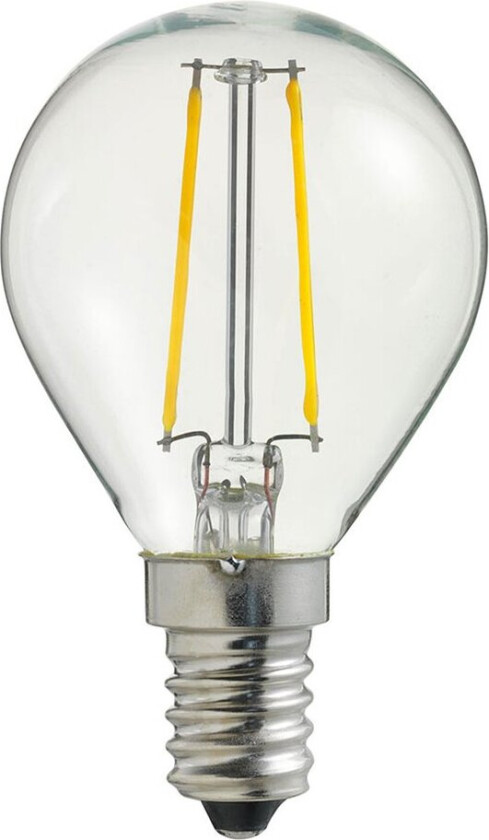 Lyspære LED filament Klot E14 Klar
