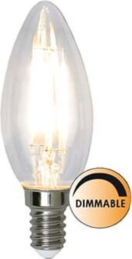 Lyspære LED filament Kron 3,2W dimbar E14 Klar