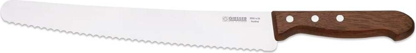 brødkniv 25 cm Stål-rosetre brun