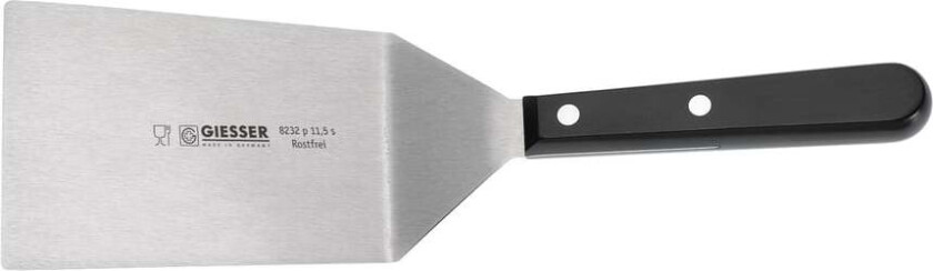 Stekespade/spatel 14 cm Rustfritt stål-svart