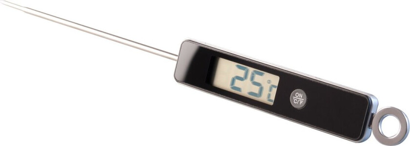 Digital steketermometer 26 cm Svart