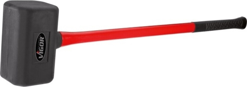 V2234, Murerhammer, Gummi, Svart, Rød, 90 Cm