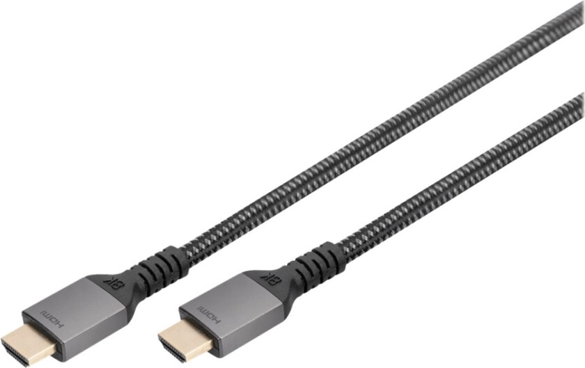 - Ultra High Speed - Hdmi-Kabel Med Ethernet - Hdmi Hann Til Hdmi Hann - 1 M - Trippel Beskyttelse - Svart - 4K 120 Hz Støtte, 8K 60Hz Støtte